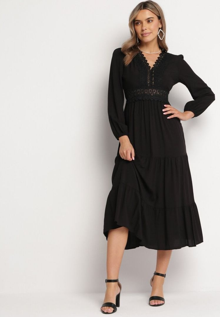 Czarna sukienka Mohito maxi 7048Y-99X / 2801020 - Sukienki