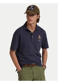 Polo Ralph Lauren Polo 710P00083001 Granatowy Custom Slim Fit. Typ kołnierza: polo. Kolor: niebieski. Materiał: bawełna #4