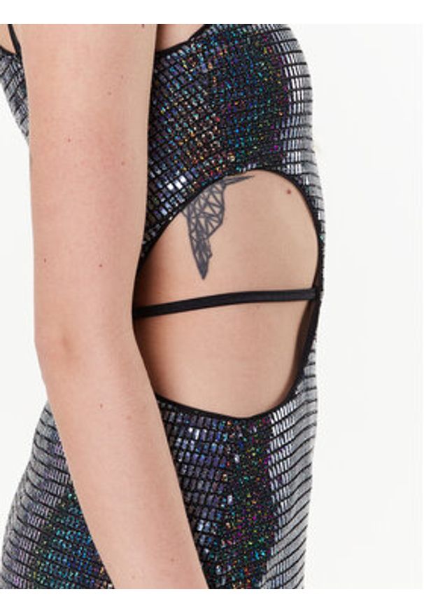 Chiara Ferragni Sukienka wieczorowa 73CBO956 Srebrny Slim Fit. Kolor: srebrny. Materiał: syntetyk. Styl: wizytowy
