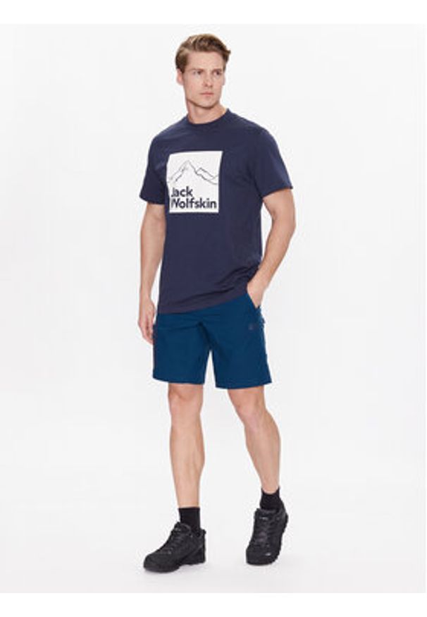 Jack Wolfskin Szorty sportowe Active Track 1503791 Niebieski Regular Fit. Kolor: niebieski. Materiał: syntetyk. Styl: sportowy