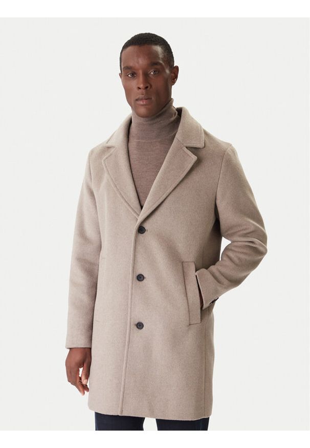 Jack & Jones - Jack&Jones Płaszcz przejściowy Blastanford 12286263 Beżowy Regular Fit. Kolor: beżowy. Materiał: syntetyk