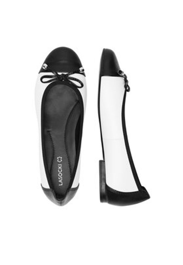 Lasocki Baleriny RST-ARABELLA-04 Biały. Kolor: biały. Materiał: skóra