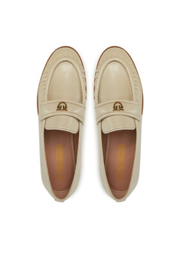 Pinko - PINKO Mokasyny Naty 02 SD0349 P003 Beżowy. Kolor: beżowy. Materiał: skóra