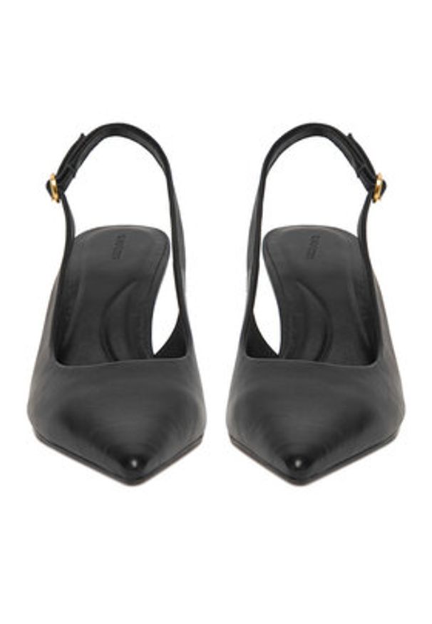 Gino Rossi - GINO ROSSI Czółenka C-LT21-Y7 Czarny. Kolor: czarny. Materiał: skóra