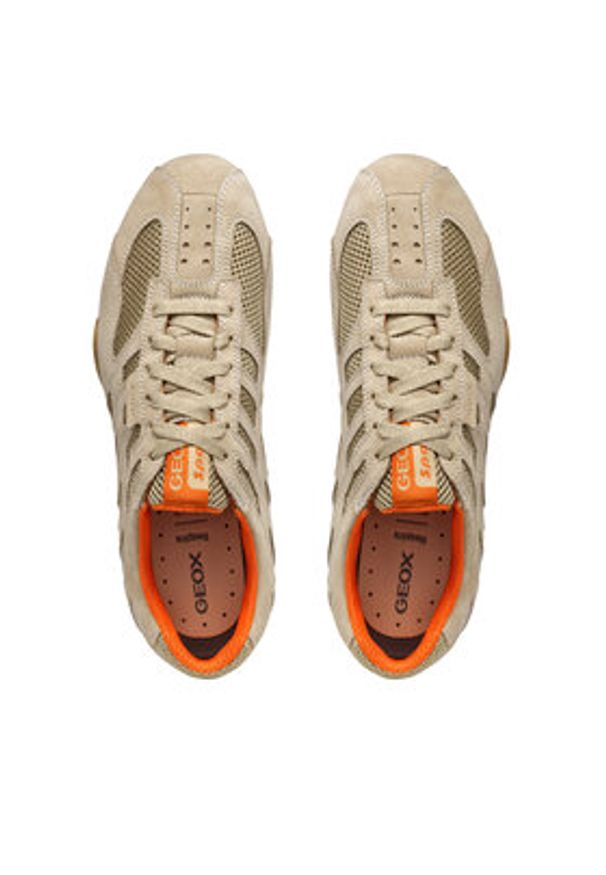 Geox Sneakersy U Snake Original U55MNA 02214 C5004 Beżowy. Kolor: beżowy. Materiał: zamsz, skóra