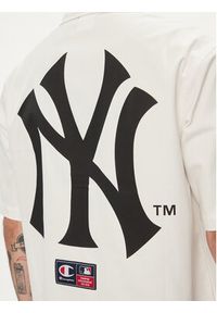 Champion Koszula Yankees 219883 Biały Regular Fit. Kolor: biały. Materiał: bawełna