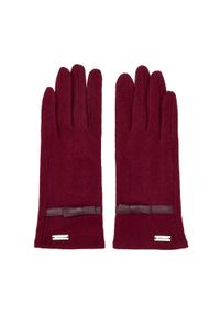 Wittchen - Damskie rękawiczki z kokardką. Materiał: wełna. Wzór: aplikacja, haft. Sezon: jesień, zima. Styl: klasyczny, elegancki #2