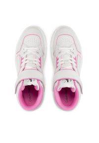 Calvin Klein Jeans Sneakersy Chunky Cupsole Laceup Mid YW0YW00691 Biały. Kolor: biały. Materiał: skóra