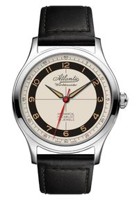 Atlantic - Zegarek Męski ATLANTIC Incabloc Worldmaster 53680.41.93. Rodzaj zegarka: analogowe. Materiał: skóra