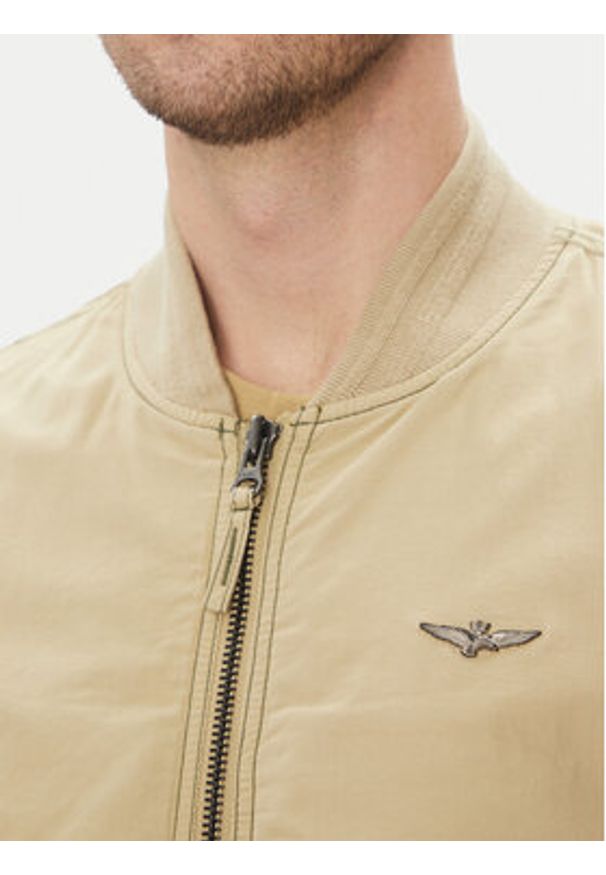 Aeronautica Militare Kurtka bomber 251AB2216CT3501 Beżowy Regular Fit. Kolor: beżowy. Materiał: bawełna