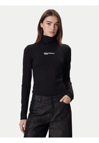 Karl Lagerfeld Jeans Golf A4W17015 Czarny Slim Fit. Typ kołnierza: golf. Kolor: czarny. Materiał: wiskoza #1