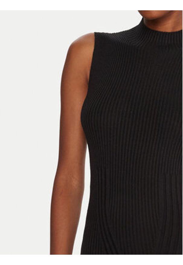 Guess Sukienka dzianinowa W5BK23 Z3OW2 Czarny Slim Fit. Kolor: czarny. Materiał: syntetyk