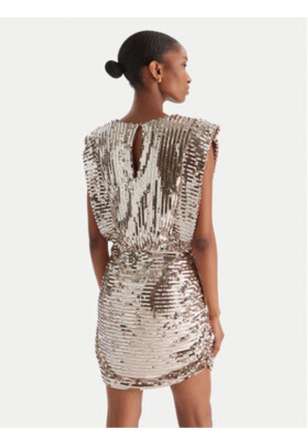 BOSS Sukienka koktajlowa C_Dillana 50548317 Złoty Slim Fit. Kolor: złoty. Materiał: syntetyk. Styl: wizytowy