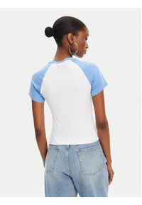 Juicy Couture T-Shirt Contrast JCWCT125307 Biały Slim Fit. Kolor: biały. Materiał: bawełna #3