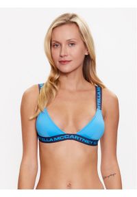 Stella McCartney Góra od bikini Logo Classic S7BY81890.45612 Błękitny. Kolor: niebieski. Materiał: syntetyk