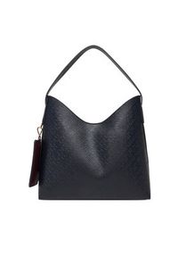 TOMMY HILFIGER - Tommy Hilfiger Torebka Th Icon Shoulder Bag Mono AW0AW18141 Granatowy. Kolor: niebieski. Materiał: skórzane #5