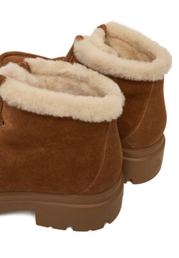 Stuart Weitzman Botki Hudson Shrling SM607 YHV Miedziany. Kolor: brązowy. Materiał: skóra, zamsz