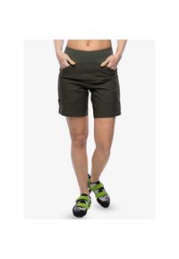 EDELRID - Spodenki wspinaczkowe damskie Edelrid Wo Sansara Shorts. Kolor: zielony. Długość: krótkie