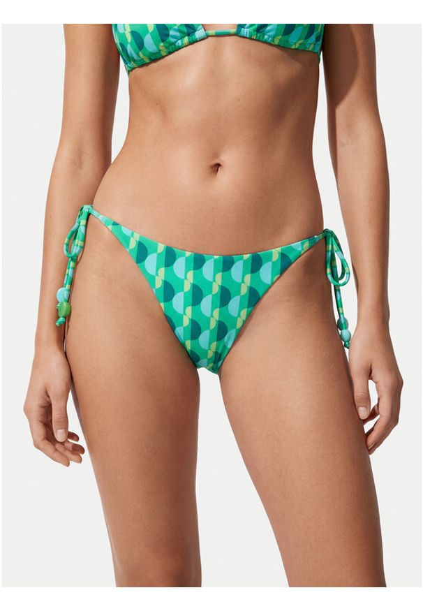 Seafolly Dół od bikini Sorrento 40651-277 Zielony. Kolor: zielony. Materiał: syntetyk