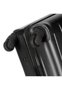 Wittchen - Duża walizka z ABS-u żłobiona czarna. Kolor: czarny. Materiał: guma. Styl: klasyczny #7