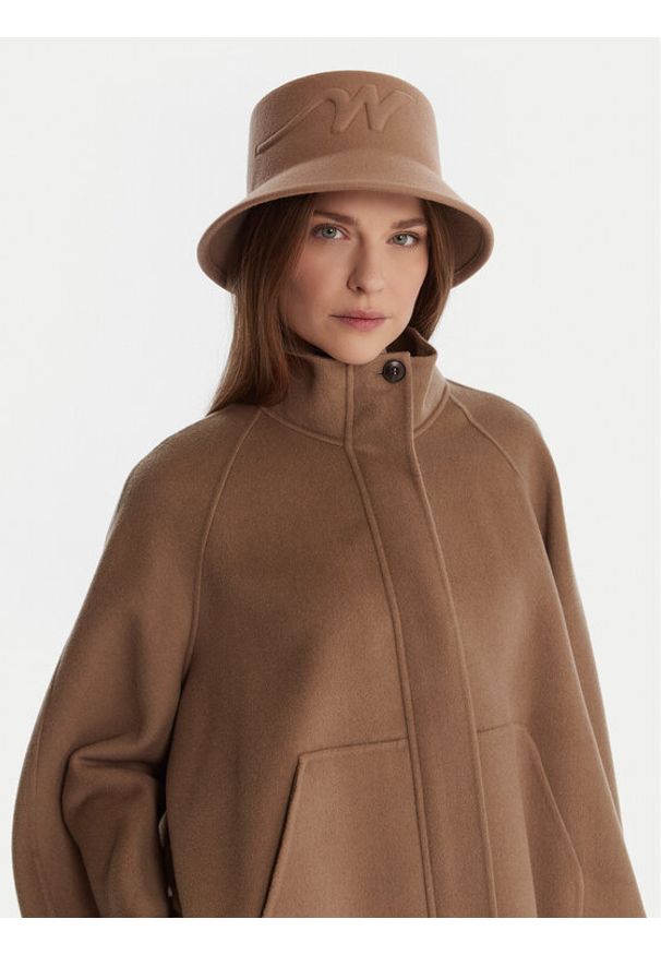 Weekend Max Mara Kapelusz Yaqui 2525576075 Brązowy. Kolor: brązowy. Materiał: wełna, materiał