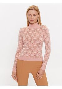 Marciano Guess Sweter 3YGR12 5751Z Różowy Slim Fit. Kolor: różowy. Materiał: wiskoza