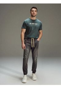 Sinsay - Spodnie jogger slim fit - szary. Kolor: szary