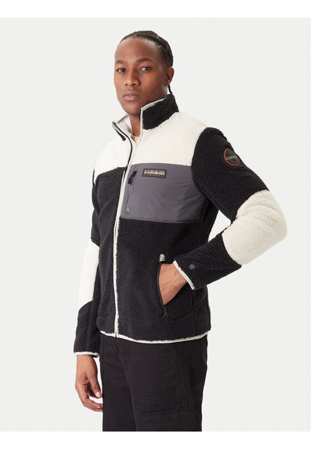 Napapijri Polar Yupik NP0A4GNT Czarny Regular Fit. Kolor: czarny. Materiał: syntetyk