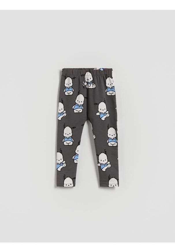 Reserved - Spodnie Pochacco - ciemnoszary. Kolor: szary. Materiał: dzianina, bawełna