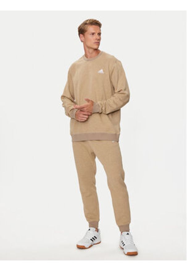 Adidas - adidas Bluza Seasonal Essentials IY6613 Beżowy Regular Fit. Kolor: beżowy. Materiał: bawełna
