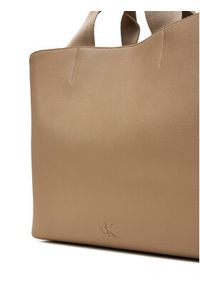 Calvin Klein Jeans Torebka Ultralight Tote Pu LV04K3132G Beżowy. Kolor: beżowy. Materiał: skórzane #5