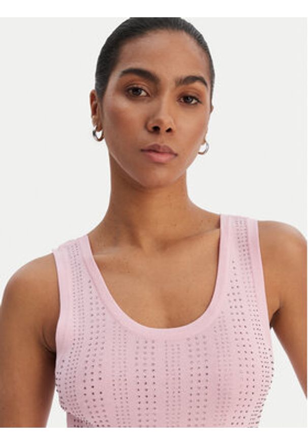 Fracomina Top FR26ST4005K524R9 Różowy Slim Fit. Kolor: różowy. Materiał: wiskoza