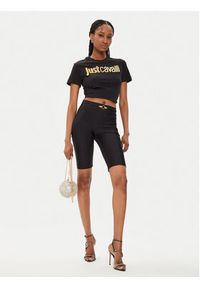 Just Cavalli T-Shirt 76PAHG11 Czarny Slim Fit. Kolor: czarny. Materiał: bawełna #5