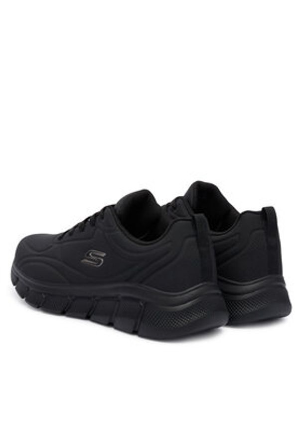 skechers - Skechers Sneakersy Bobs B Flex 118110 BBK Czarny. Kolor: czarny. Materiał: skóra