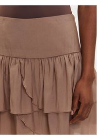 Vero Moda Spódnica mini Clara 10336425 Beżowy Regular Fit. Kolor: beżowy. Materiał: wiskoza #5