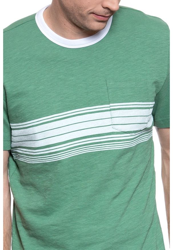 Mustang - MĘSKI T-SHIRT MUSTANG ALEX C STRIPES 1009523 6398