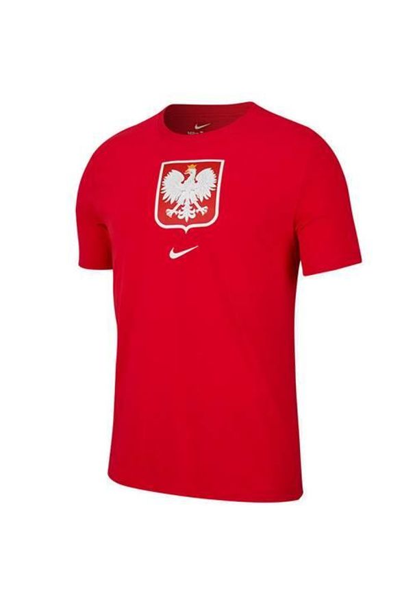 Koszulka treningowa męska Nike Polska Crest. Kolor: czerwony. Długość rękawa: krótki rękaw. Długość: krótkie