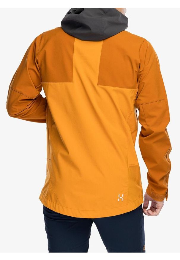 Haglöfs - Kurtka softshell męska Haglofs Roc Sight Softshell Jacket. Kolor: pomarańczowy. Materiał: softshell. Sport: turystyka piesza