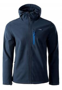 Kurtka męska Elbrus Iver Softshell wodoodporna. Kolor: niebieski, wielokolorowy. Materiał: softshell