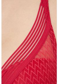 Passionata by Chantelle Biustonosz kolor czerwony koronkowy. Kolor: czerwony. Materiał: koronka. Rodzaj stanika: biustonosz z fiszbinami, odpinane ramiączka