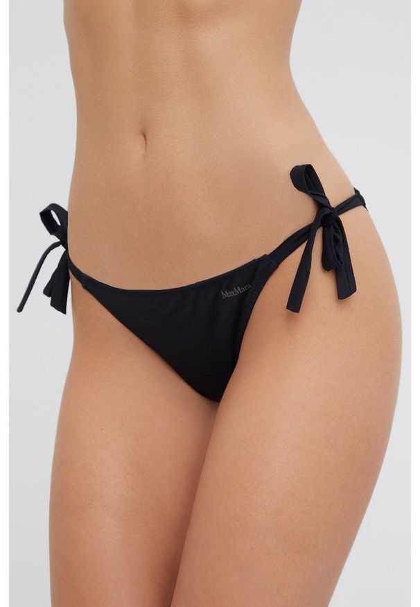 Max Mara Leisure dwuczęściowy strój kąpielowy kolor czarny lekko usztywniona miseczka. Kolor: czarny