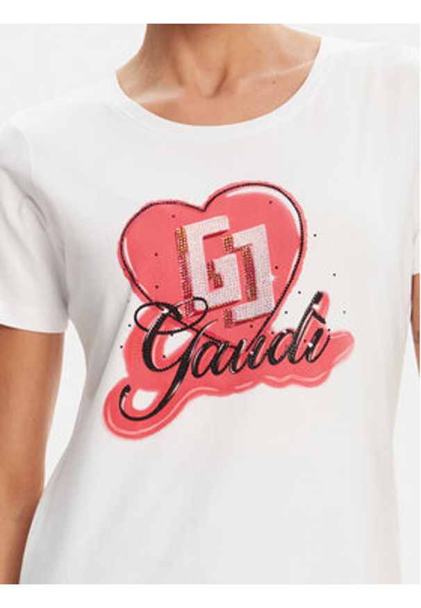 Gaudi T-Shirt 511BD64037 Biały Regular Fit. Kolor: biały. Materiał: bawełna