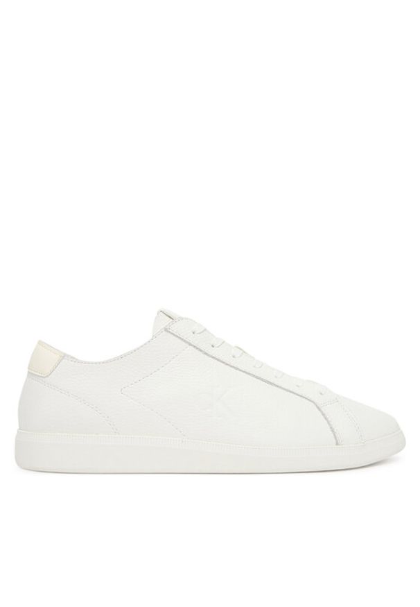 Calvin Klein Jeans Sneakersy Low Profile Cupsole Tmb Lth YM0YM01331 Biały. Kolor: biały. Materiał: skóra