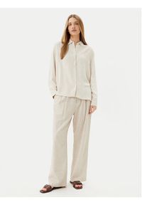 only - ONLY Koszula Siesta 15347208 Beżowy Oversize. Kolor: beżowy. Materiał: wiskoza #3