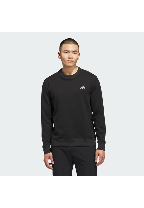 Adidas - Bluza Z Okrągłym Dekoltem Ultimate365 Climawarm. Typ kołnierza: golf. Kolor: czarny. Technologia: ClimaWarm (Adidas). Sport: golf