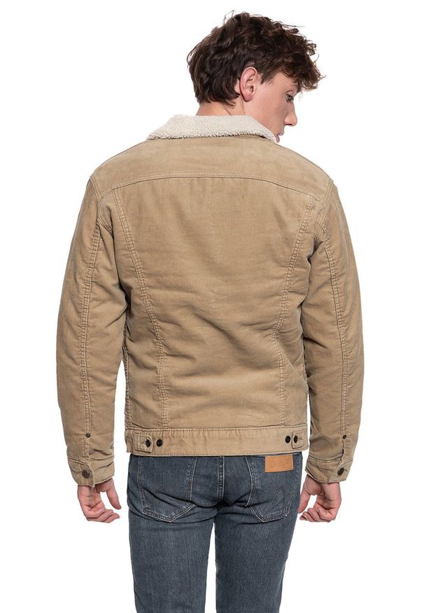 Lee - KURTKA ZIMOWA LEE SHERPA RIDER ANTILOPE L87AFA30 112122836. Materiał: sztruks. Sezon: zima