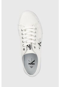 Calvin Klein Jeans tenisówki YW0YW00482.0LA damskie kolor biały. Nosek buta: okrągły. Zapięcie: sznurówki. Kolor: biały. Materiał: guma #3