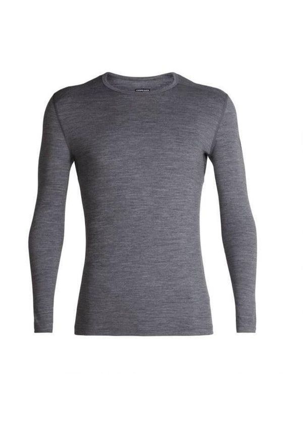 Koszulka turystyczna z długim rękawem męska Icebreaker 200 Oasis. Kolor: szary. Materiał: wełna. Długość rękawa: długi rękaw. Długość: długie. Sport: turystyka piesza