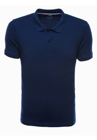 Ombre Clothing - Zestaw koszulek bawełnianych polo - mix 3-pak Z28 V8 - L. Typ kołnierza: polo. Kolor: czerwony. Materiał: bawełna. Wzór: haft #2
