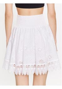 Guess Spódnica mini Peggy W3GD0I WFG40 Biały Regular Fit. Kolor: biały. Materiał: bawełna #5